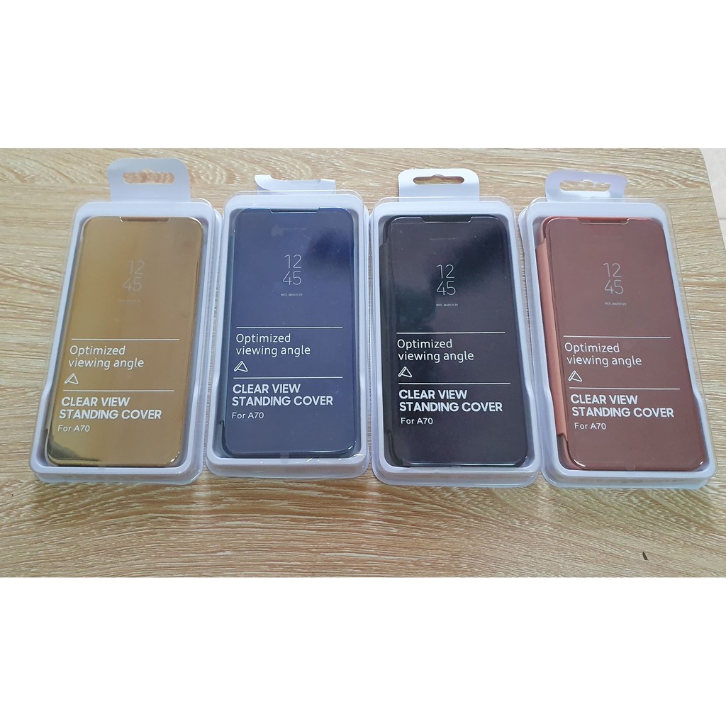 Bao Da Tráng Gương Clear View Samsung A70 - PK68