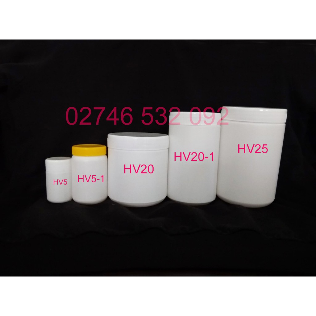 Hủ Nhựa Trắng Đục Nắp Vặn 1.2Kg Đựng Bột Siêu Xinh - HV100
