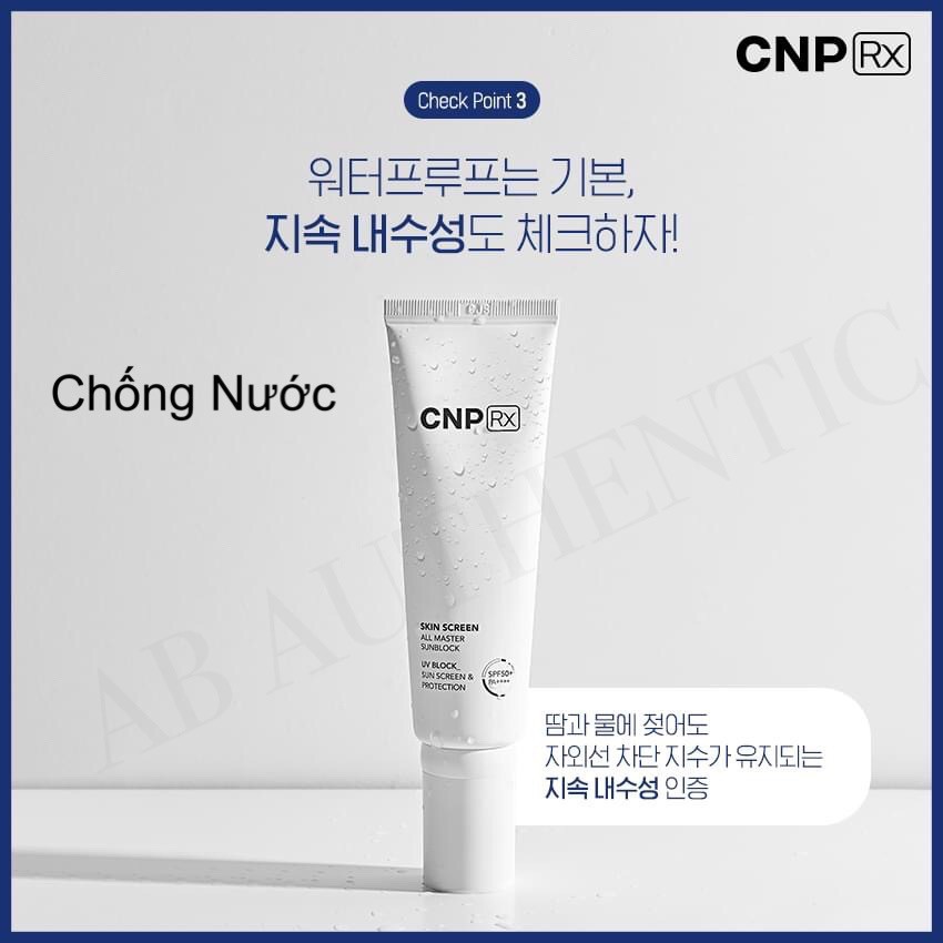 Gói sample Kem chống nắng nâng tone, chống nước vật lý CNP RX- AB Authentic