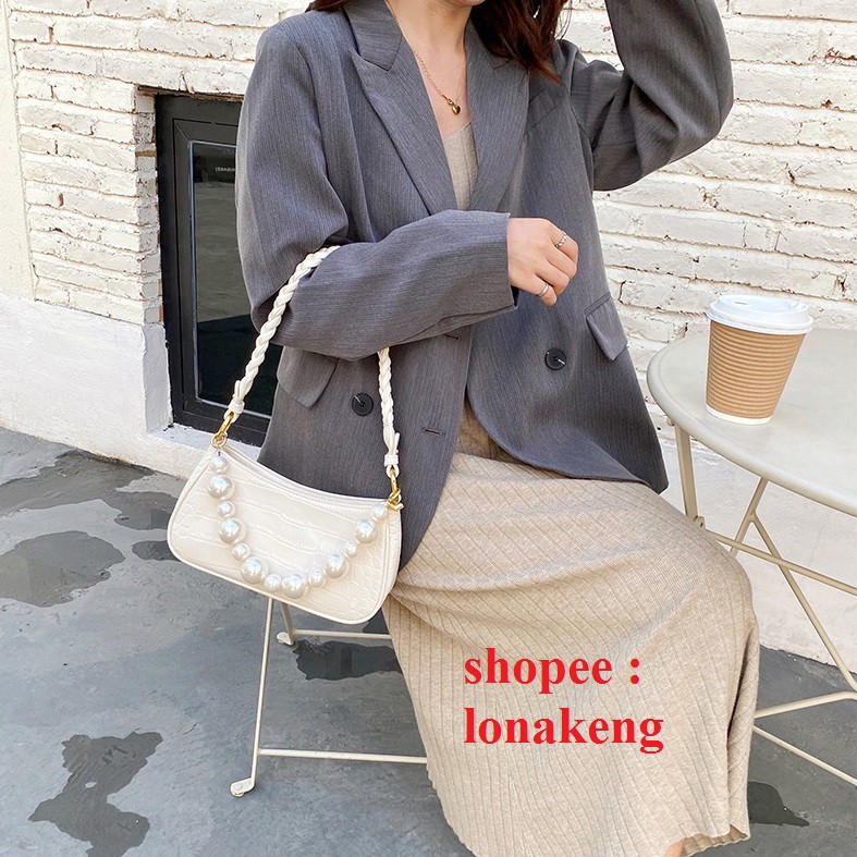 TÚI KẸP NÁCH DÂY NGỌC MẪU MỚI SIZE 20 - TÚI NỮ CÓ KÈM DÂY ĐEO CHÉO | BigBuy360 - bigbuy360.vn