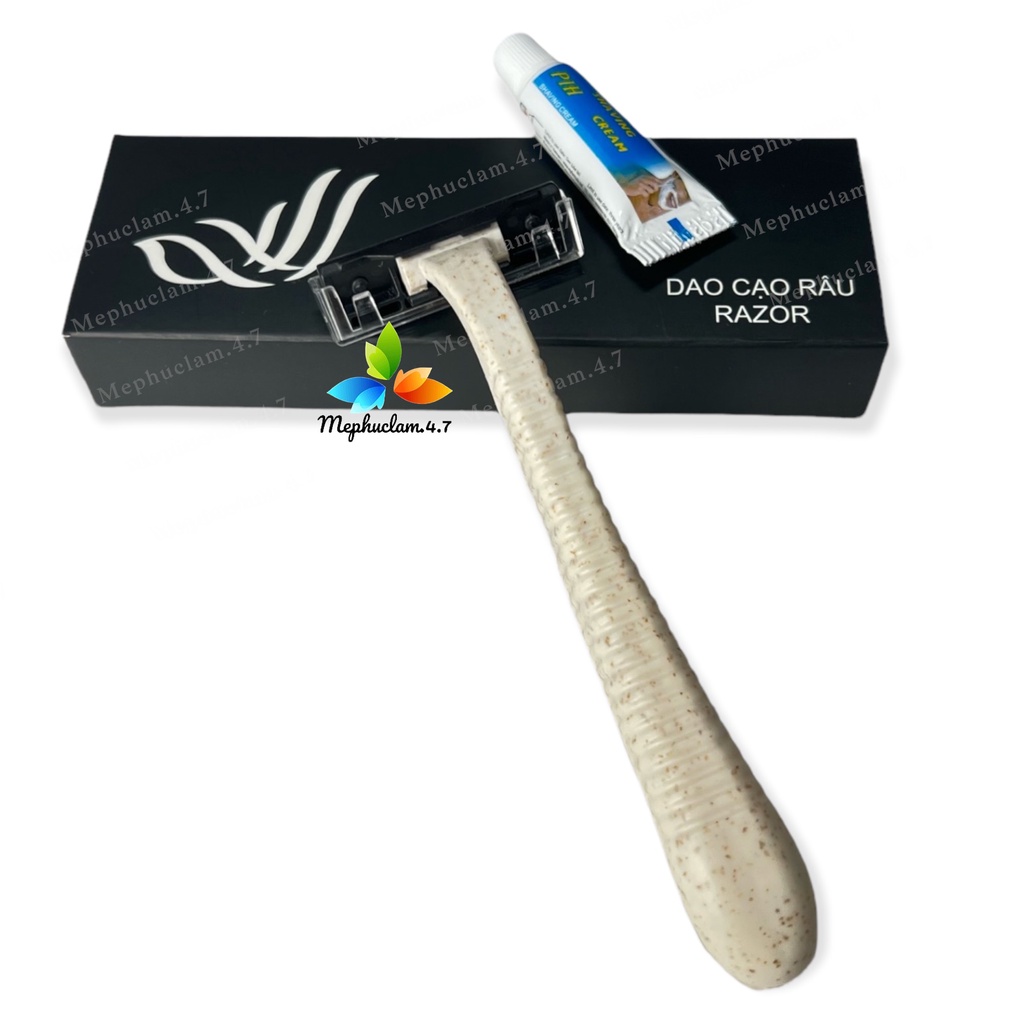 100 dao cạo râu lúa mạch mẫu 01 đựng vỏ hộp giấy (mẫu cánh chim) cho khách sạn. ĐỒ DÙNG KHÁCH SẠN MẸ PHÚC LÂM.4.7