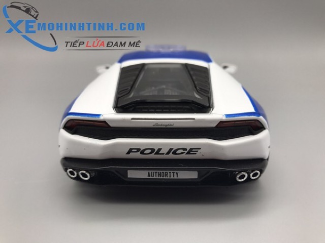 Xe Mô Hình Lamborghini Huracan Lp610-4 Police 1:24 Maisto (Trắng Xanh)