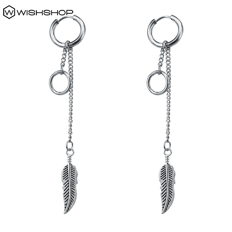 Bông Tai Dáng Dài Bằng Thép Không Gỉ Phong Cách Hàn Quốc Thời Trang