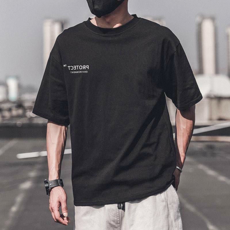 Summer T Shirt For Men Fashion Printed Hip Hop Loose Round Neck T Shirt Men Women Unisex T-Shirt Comfortable and Breathable Student Couples Dress Short Sleeve Large Size Tops for Men