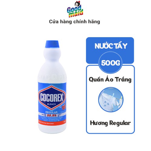 Nước Tẩy Ố Mốc Quần Áo Trắng Cocorex Goodmaid Nước Tẩy Quần Áo Ố Vàng Vết Màu - Hương Regular 500g