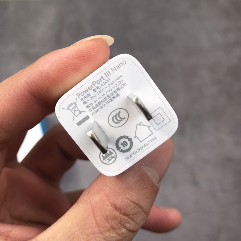 Củ Sạc Anker PowerPort 3 Nano 20W IQ3 - A2633 (Bảo Hành 18T)