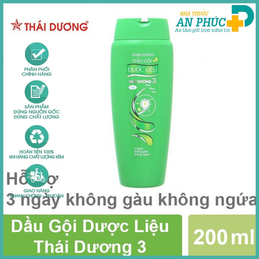 Dầu gội dược liệu Thái Dương 3 (Chai 200ml)