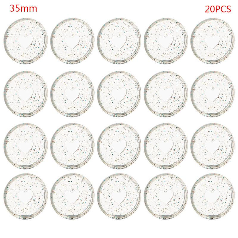 Set 20 Phụ Kiện Trang Trí Sổ Tay Hình Chiếc Lá / Trái Tim Lấp Lánh