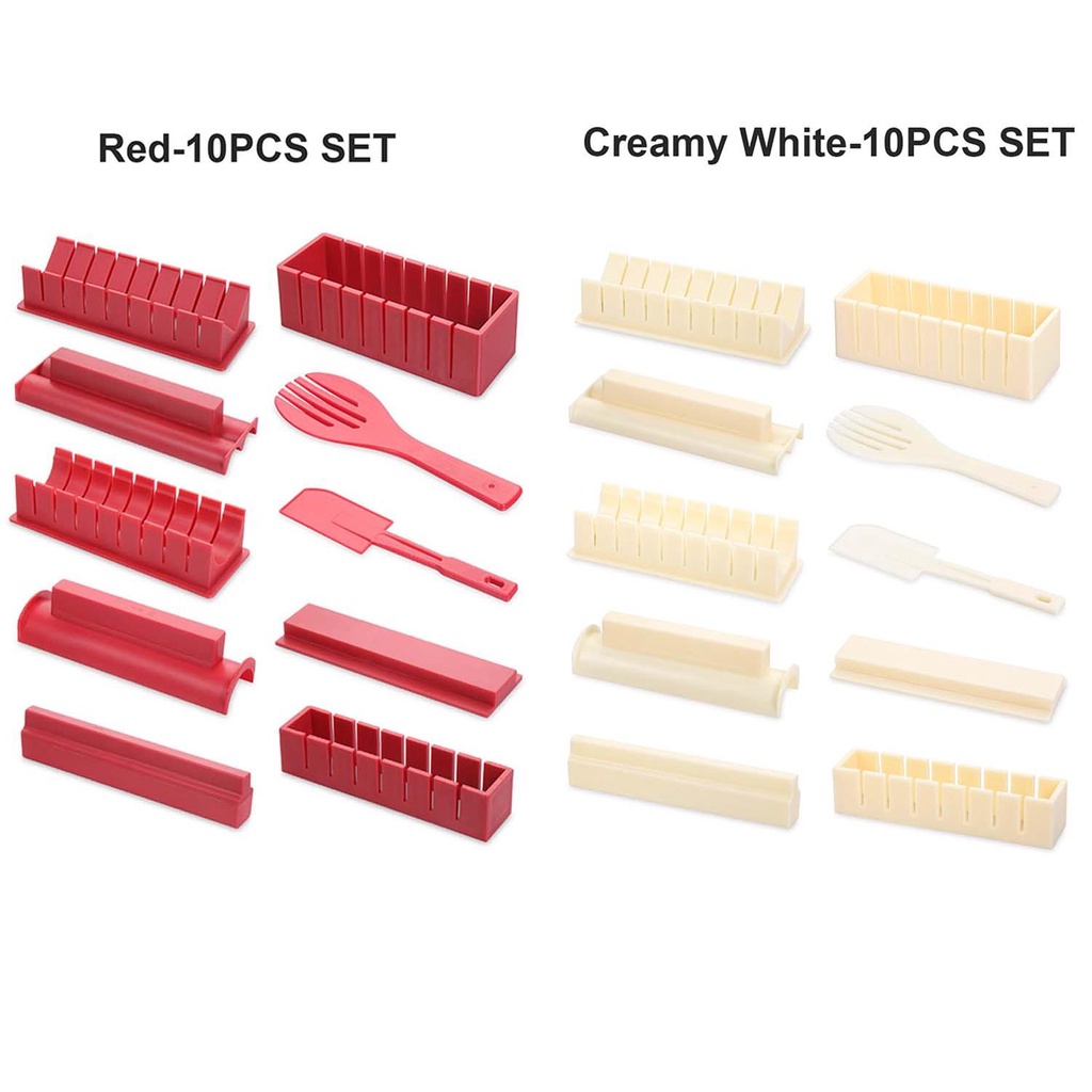 LEISURE Set 3 / 10 Dụng Cụ Làm Sushi Đa Năng Chống Dính
