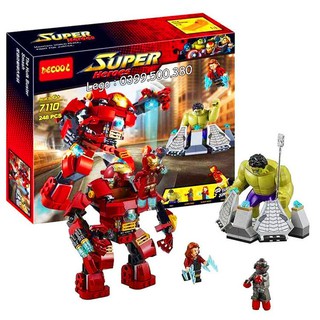Bộ Lego Lắp Ghép Ninjago Iron Man vs Hulk. Gồm 248 Chi Tiết. Lego Lắp Ghép Đồ Chơi Cho Bé.