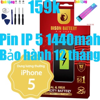 Pin iphones 5 Con Trâu Bison 1440mAh chính hãng