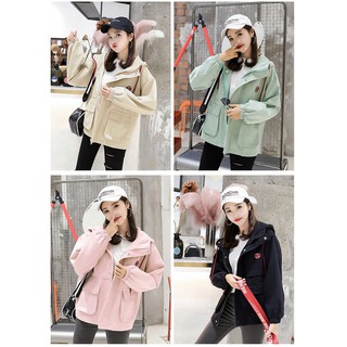 HÀNG NHẬP - ÁO KHOÁC JACKET NỮ CÓ NÓN TRẺ TRUNG - AK04288