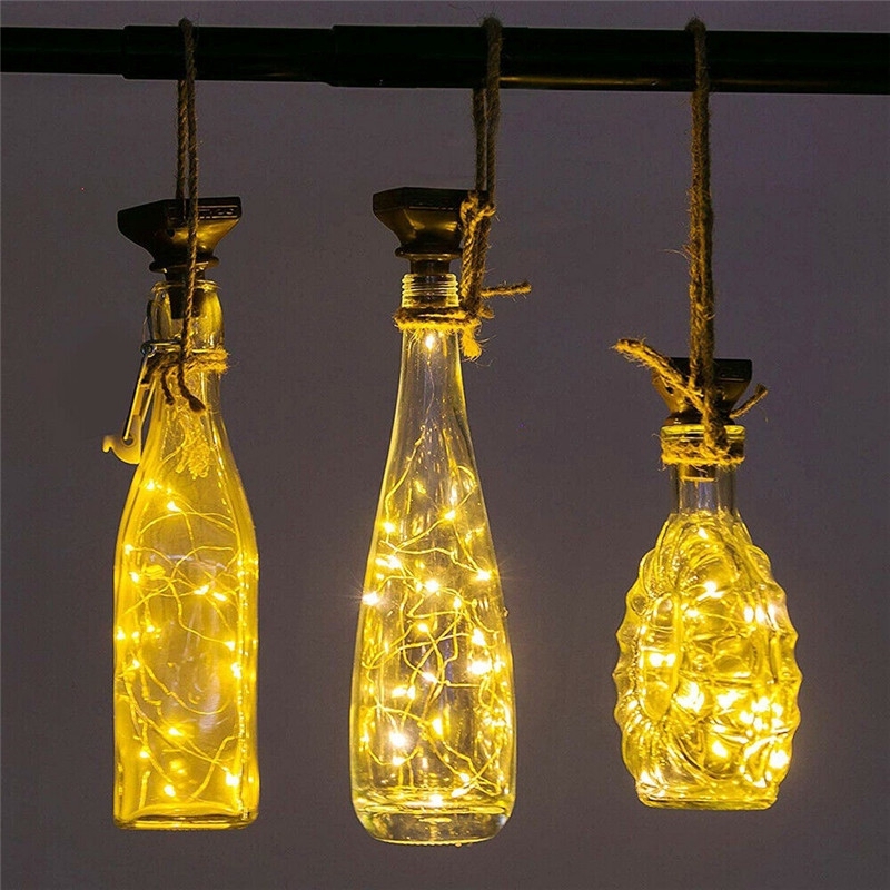 Dây đèn 10/20 bóng LED sử dụng năng lượng mặt trời lõi đồng để lọ trang trí giáng sinh/tiệc cưới