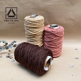 Dây thừng macrame màu NÂU ĐẬM 3mm