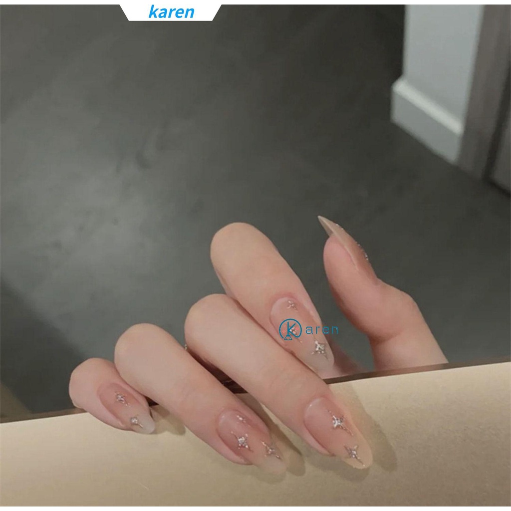 Hộp 24 Móng Tay Giả Trang Trí Thời Trang Dễ Tháo Rời Cho Nữ