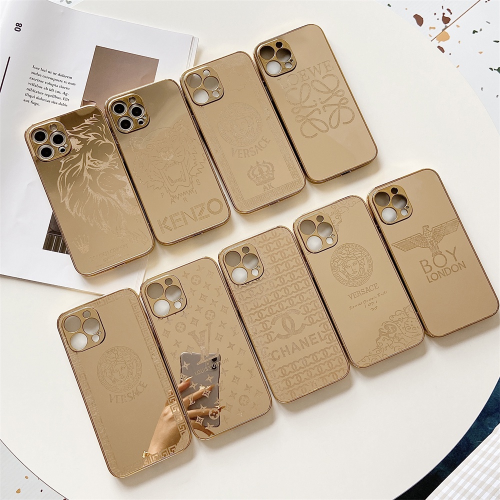 Ốp Điện Thoại TPU Silicon Mềm Mạ Vàng Sang Trọng Cho IPhone 13 12 11 Pro Max XS Max X 8 7 Plus