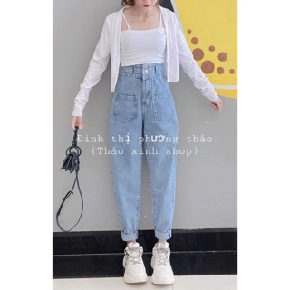Quần baggy 3 khuy 2 túi trước 2 màu cực hot