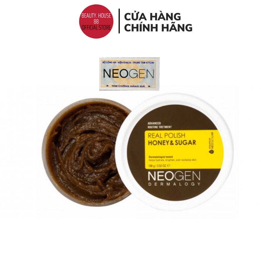 Tẩy Da Chết Lên Men Sinh Học Đường Đen Neogen Dermalogy Real Polish Honey &amp; Sugar Scrub 100g