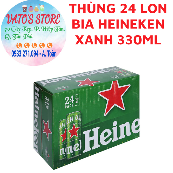 Thùng 24 lon bia Heineken 330ml/lon / Lốc 6 lon bia Heineken 330ml