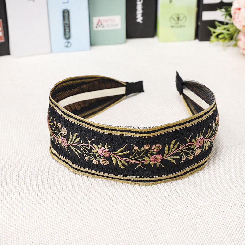 Băng đô cài tóc thiết kế kiểu thêu hoa xinh xắn dành cho nữ