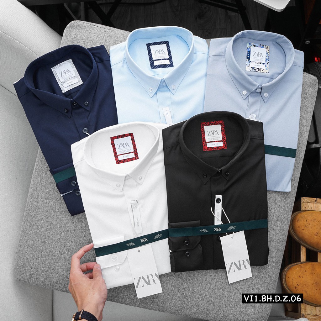 Aó sơ mi nam dài tay ZARA slimfit VNXK