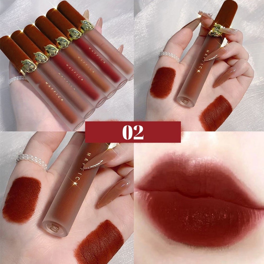 Son kem lì Maffick cá heo trang điểm mềm mịn mọng môi Dolphin's Love Velvet Lip Glaze MAFI31