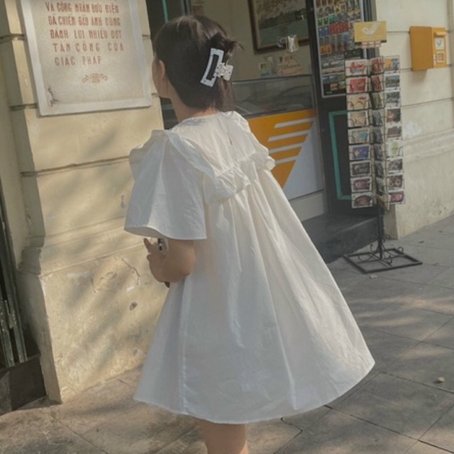 Áo babydoll kiểu váy mặc giấu quần ngực bèo xếp nếp TKA302 LOLLIE STUDIO