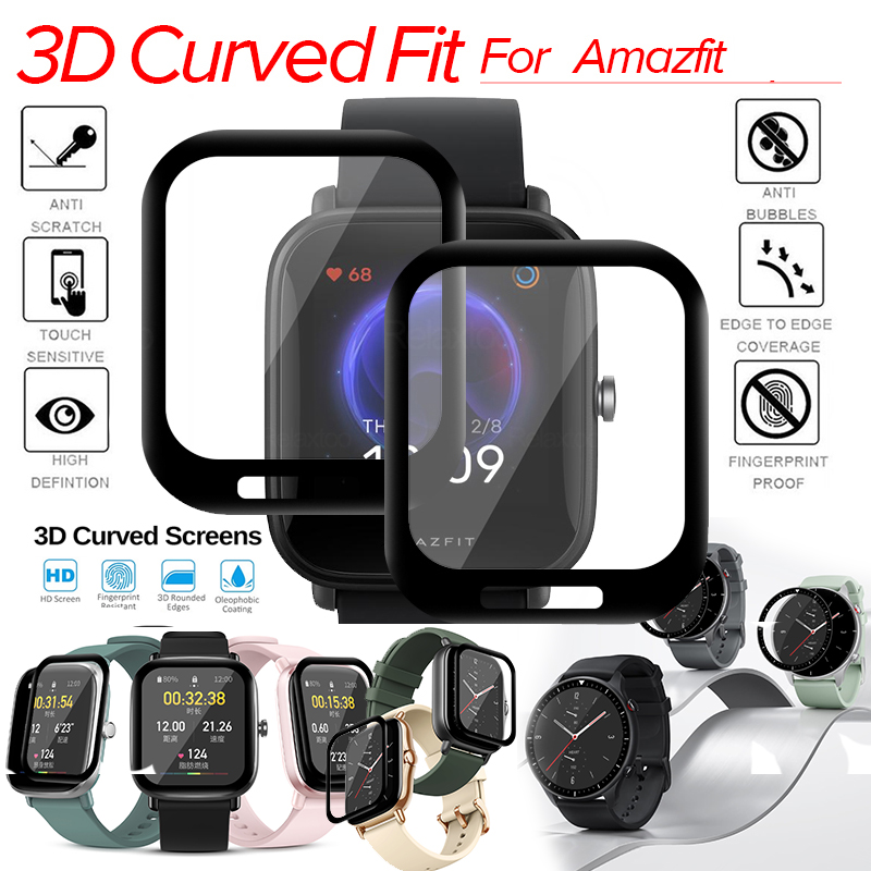 Set 1-3 Miếng Dán Bảo Vệ Màn Hình 3d Cho Đồng Hồ Thông Minh Amazfit Gts Gtr 2 Mini 2e