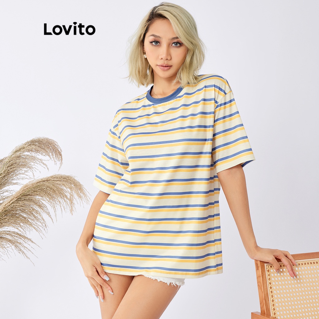 Lovito Áo Sơ Mi Kẻ SọC Tương PhảN Thông ThườNg L22Ed019 (NhiềU Màu)