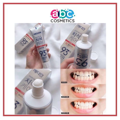 Kem Đánh Răng Trắng Răng Hàn Quốc Median Dental IQ 93% Giúp Răng Chống Ê Buốt Loại Bỏ Mùi Hôi 120g