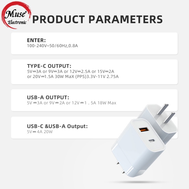 Đầu Sạc Nhanh Qc3.0 Usb Pd Kép 30w Cho Dji Mini 2 / 3pro
