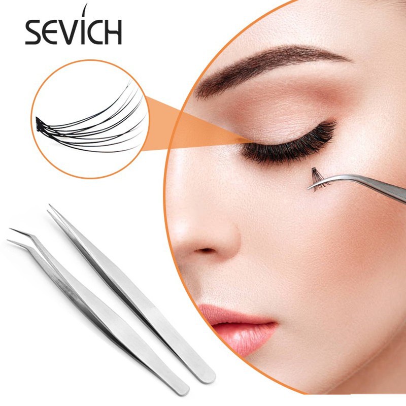 🌈Nhíp Sevich Hỗ Trợ Nối Lông Mi Bằng Thép Không Gỉ