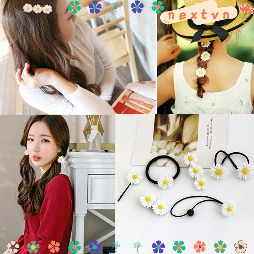 Set 2 Dây Buộc Tóc Hình Hoa Cúc Xinh Xắn