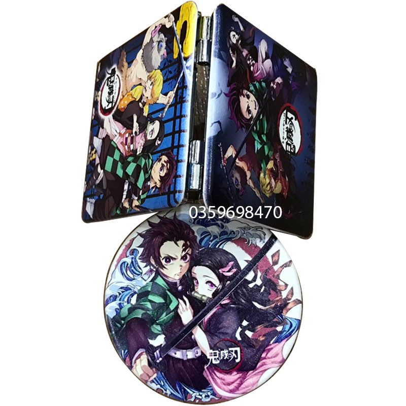 Gương mini cầm tay thanh gươm diệt quỷ demon slayer