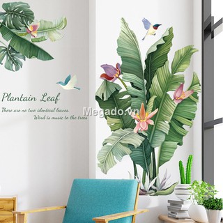 Decal dán tường cây chuối rừng A288