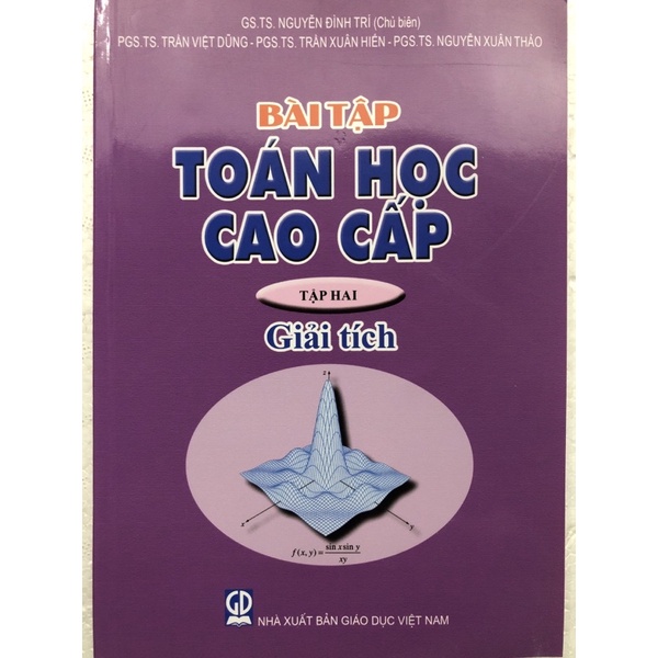 Sách - Bài tập Toán học cao cấp Tập 2: Giải tích