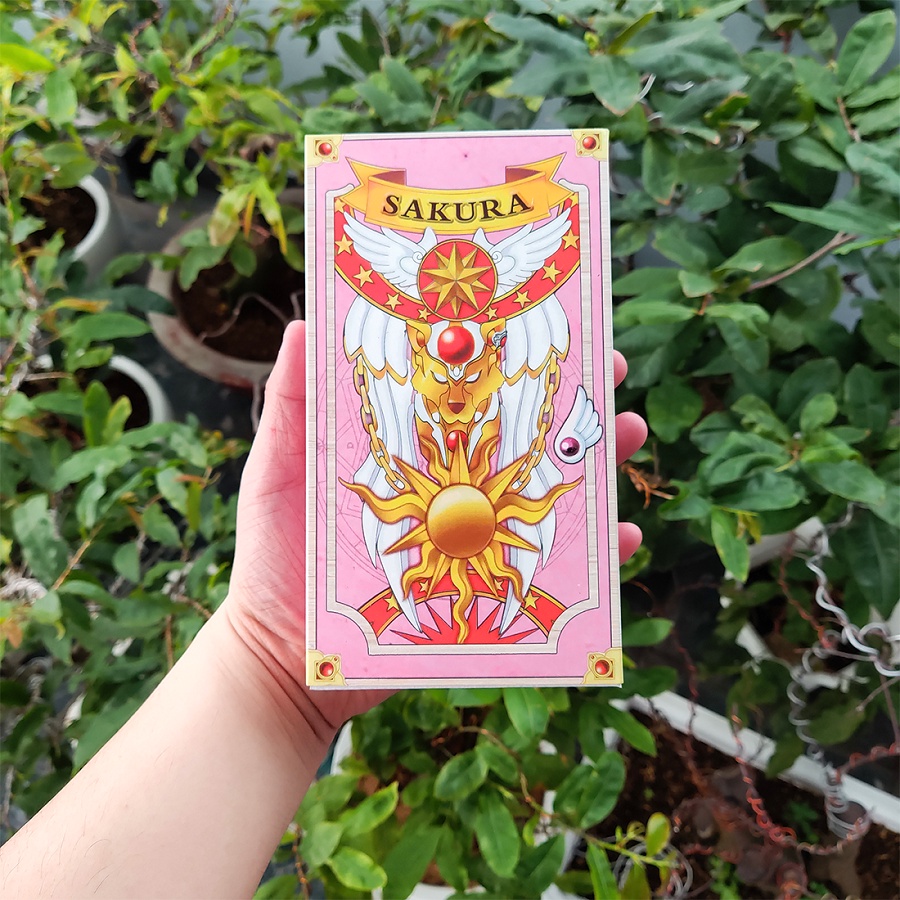 Hộp Thẻ Bài Clow Cardcaptor Sakura Thủ Lĩnh Thẻ Bài phiên bản Hồng Nâu Xanh Deluxe tarot