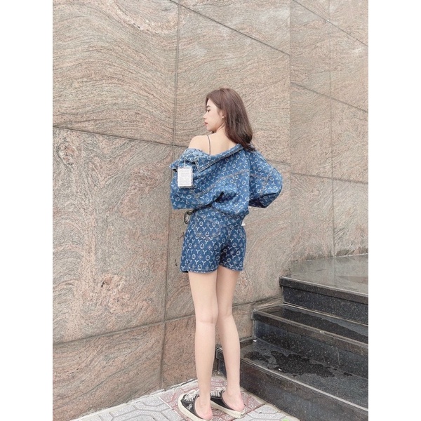 quần váy jean lưng cao họa tiết nổi siêu đẹp ( hình thật 100%) | BigBuy360 - bigbuy360.vn
