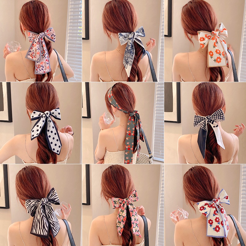 Dây Cột Tóc Ruy Băng Phong Cách Hàn Quốc Cổ Điển Thời Trang Cho Nữ