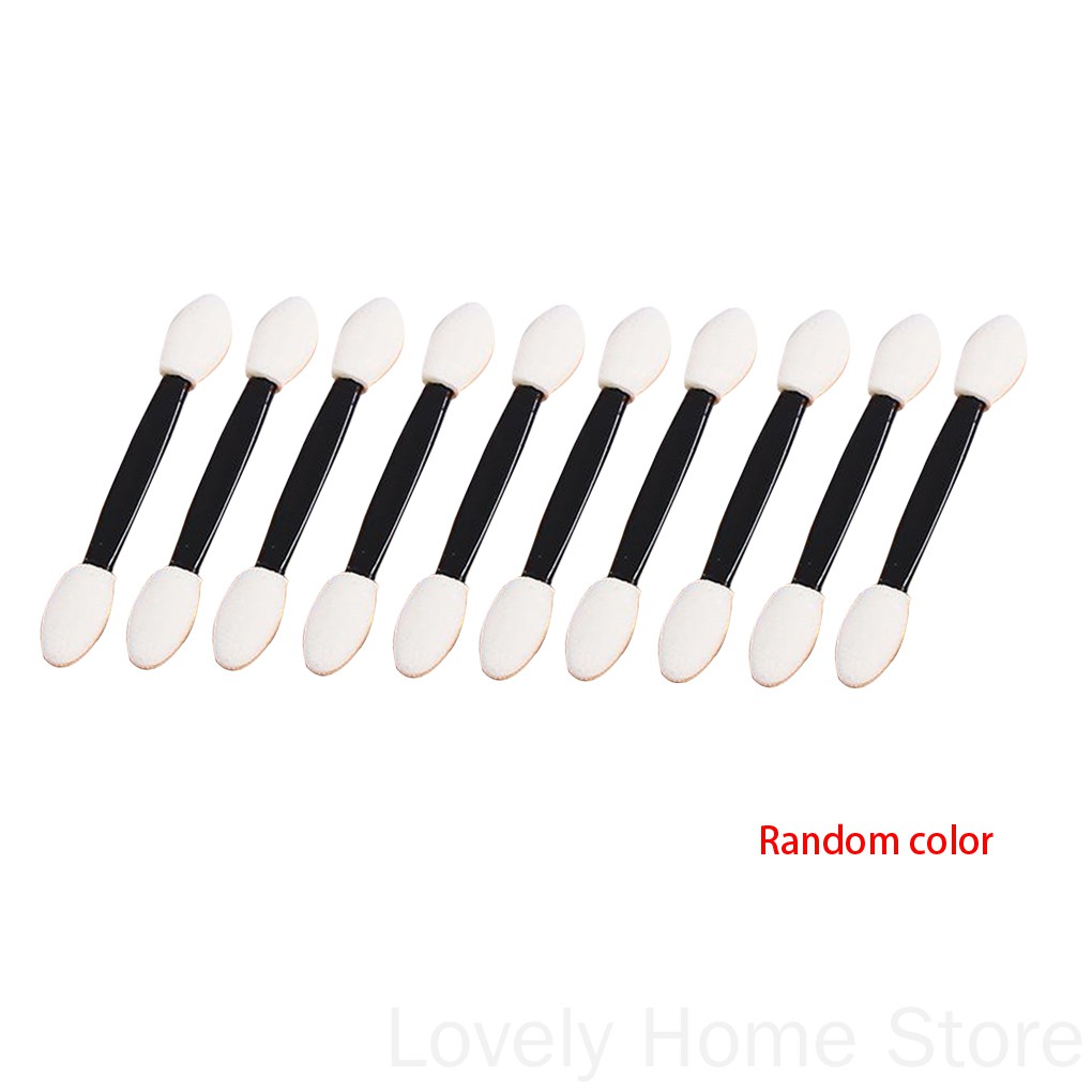 (Hàng Mới Về) Set 10 Cọ Trang Điểm Mắt Hai Đầu Dùng Một Lần Tiện Dụng