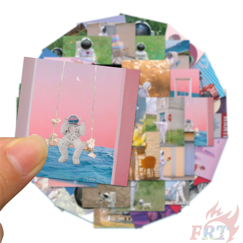 Set 48 Nhãn Dán Hình Phi Hành Gia Vũ Trụ Ngộ Nghĩnh Độc Đáo