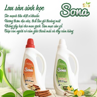 Nước Lau Sàn Đuổi Muỗi Hương Quế SoNa 1.25kg, Lau Sạch Vết Bẩn Khó, Không Hại Men Gạch, Phù Hợp Sàn Gỗ