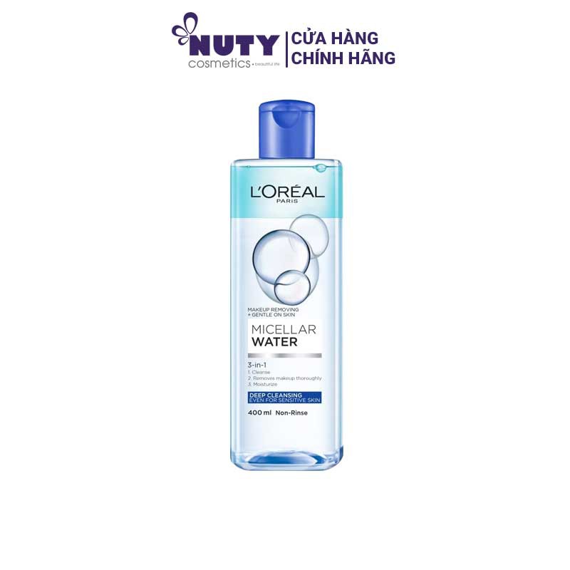 [XANH ĐẬM] Nước Tẩy Trang Làm Sạch Sâu L’Oreal Micellar Water 3-in-1 Deep Cleansing (400ml)