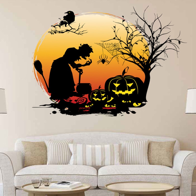 Miếng Dán Cửa Sổ Trang Trí Chủ Đề Halloween