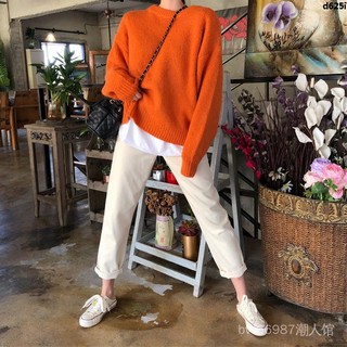 Áo Sweater Dệt Kim Dày Dặn Dáng Rộng Thời Trang Thu Đông 2020 Cho Nữ