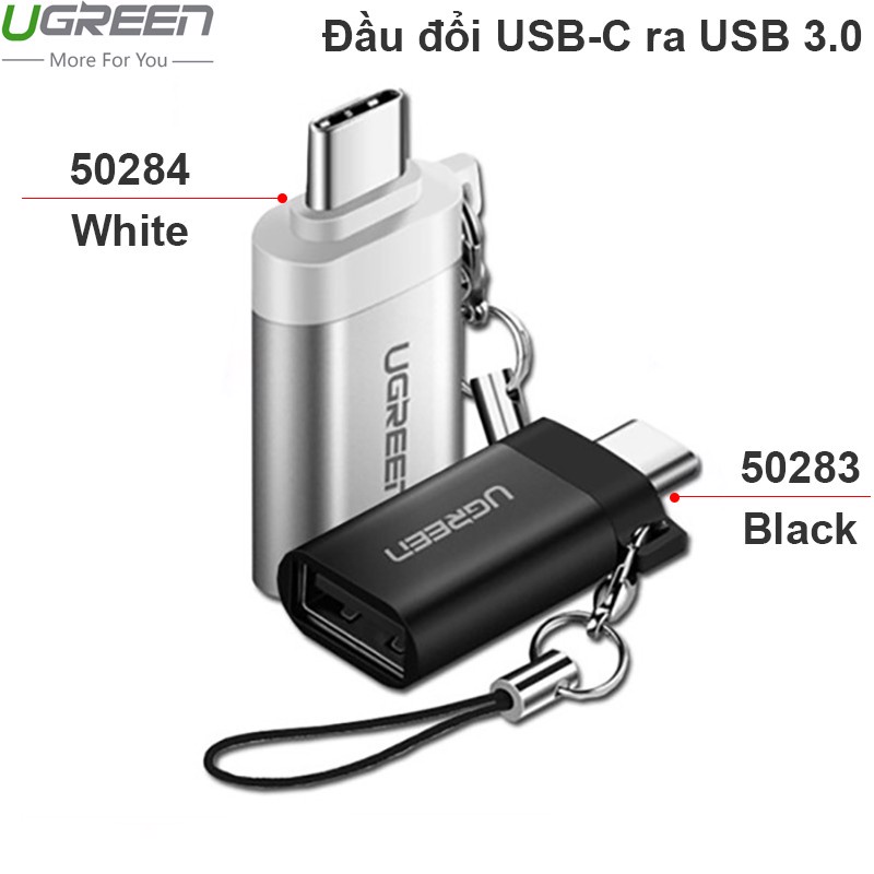 Đầu chuyển USB Type C 3.1 to USB 3.0 Ugreen 50283 50284 US270 Chính Hãng (Vỏ Nhôm)