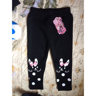 Quần legging lót lông mèo nơ bé gái