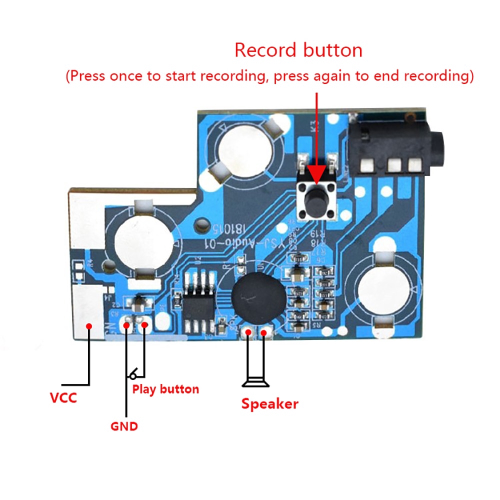 Recordable Voice Module 120S Sound Music Gift Greeting Light Control Card IC Voice Music Talking Recorder Module