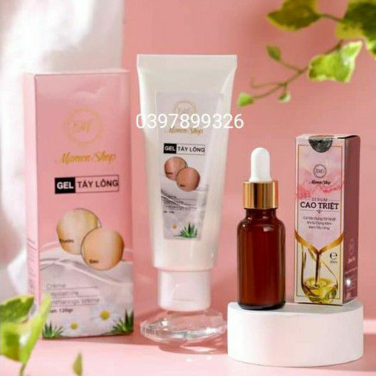 [CAM KẾT CHÍNH HÃNG] COM BO GEL TẨY LÔNG MAMEN SHOP KÈM SERUM CAO TRIỆT -KEM TẨY LÔNG MAMEN SHOP