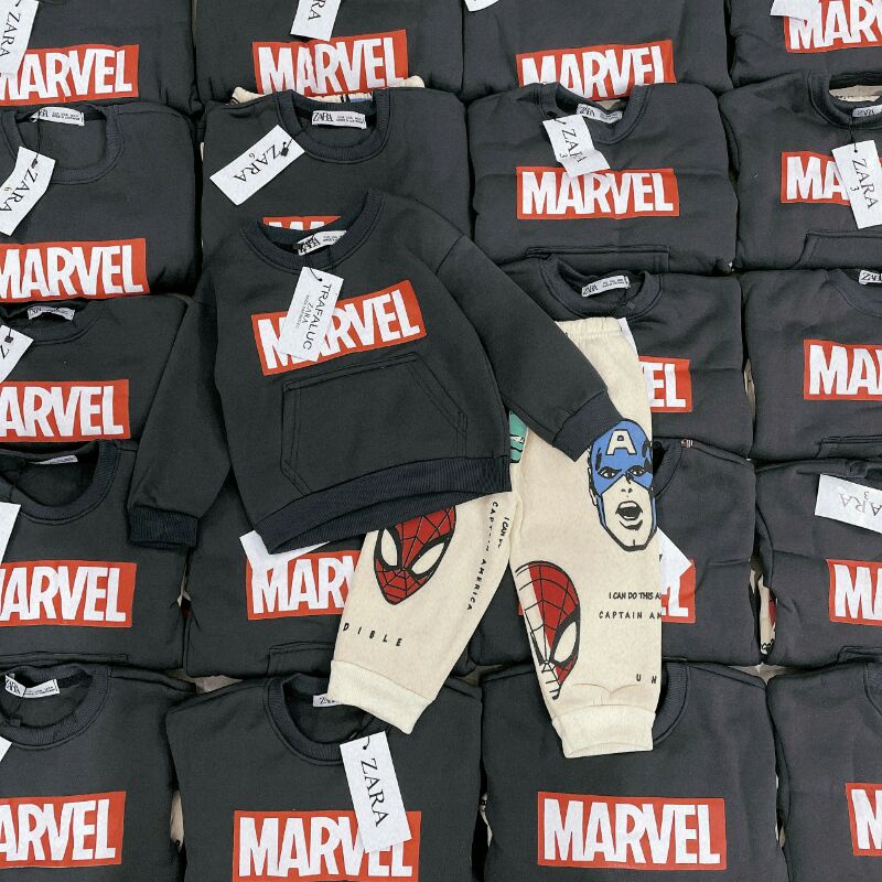 BỘ NỈ HÌNH SIÊU ANH HÙNG CHO BÉ